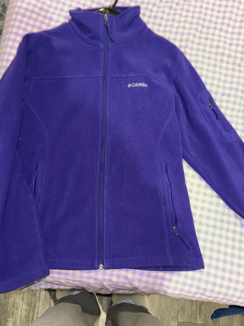 Columbia Deep Purple Full-Zip Fleece Jacket